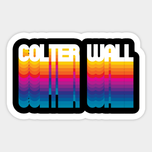 Retro Colter Proud Personalized Name Gift Retro Rainbow Style Sticker